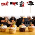 thumbnail image 1 of SMKE Diploma Cupcake Toppers,Grad Cupcake Decor Set,Graduation Pre Assembled Decor,Class 2026 Picks,24-Pack Glitter Graduation Cupcake Toppers,Red 2x4-In Diploma & Cap Picks for Commencement Party, 1 of 9