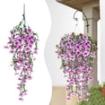 thumbnail image 1 of SMKE Fake Hanging Flowers Plants,Pink 29"Morning Glory Floral Vines,Petunia Bloom Trailing Vines,Realistic Fabric Faux Plants,Uv Resistant Fading Resistant Flower,Indoor Wall Hanging Wedding Decor, 1 of 9