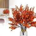 thumbnail image 1 of SMKE Fall Stems Fake Plants,Wedding Party Decoration,Artificial Faux Flowers Bouquets,Floral Arrangement Flowers for Thanksgiving Christmas Home Table Centerpiece Vase Filler Autumn Decor Orange, 1 of 9