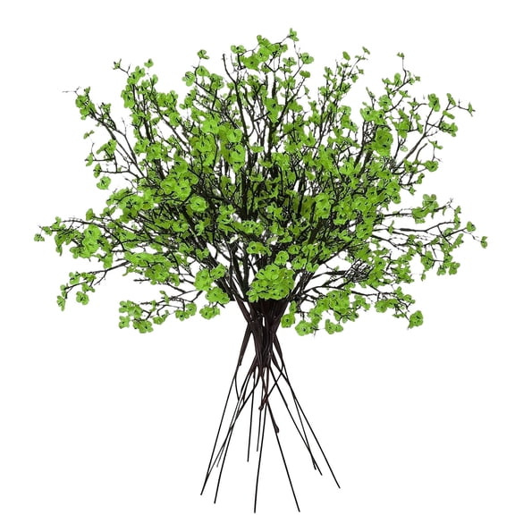 SMKE Faux Cherry Blossom Spray Set,Lifelike Flowers For Table Arrangements,Living Room Decor,8-Pack Artificial Cherry Blossom & Gypsophila Bouquet,Green 19.3-Inch for Home Decor,Wedding Centerpieces