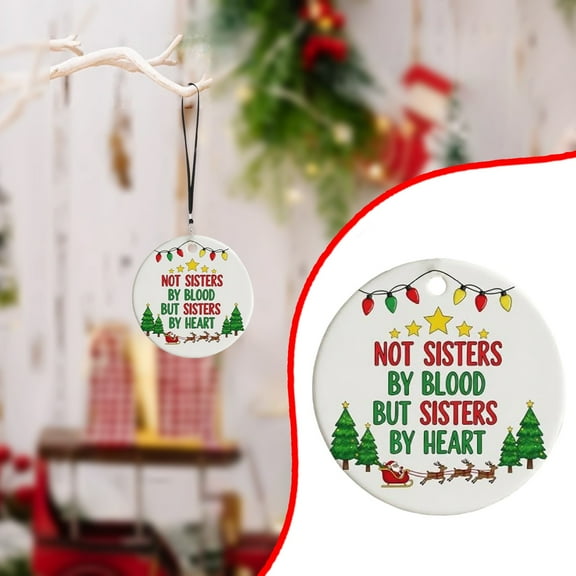 SMKE Friendships Appreciation Gifts,2025 Christmas Ornament,Acrylic Keepsake,Thank You Housewarming Bestie Gift For Neighbor,End Of Year,Best Neighbor Gifts Hanging For Christmas Tree Decoration F