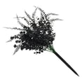 thumbnail image 1 of SMKE Halloween Gothic Fall Artificial Black Fern Bouquet With Outdoor Ground Stake For Vase Centerpiece,Cemetery Tribute & Garden Display,All-Weather Durable No Maintenance, 1 of 1