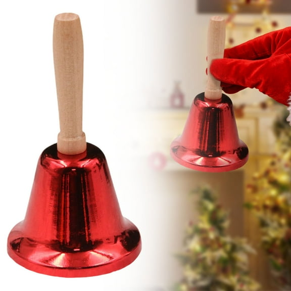 SMKE Loud Metal Hand Bell,Solid Brass Call Bell,Dinner Service Bell,Classroom Signal Bell,Food Line Alert Bell,Alarm Ringing Bell,Festive Jingle Bell,Wedding Event Bell,Pet Training Bell A Red