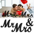 thumbnail image 1 of SMKE Mr And Mrs Sign For Wedding Party Table,Wedding Decorations For Reception,Wedding Signs Black, 1 of 4