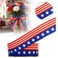 thumbnail image 1 of SMKE Patriotic Ribbon Wired,1Inx10Yard Star Stripe Ribbon,4Th Of July Ribbon,Independence Day Ribbon,Red White Blue Ribbon,250 Year Anniversary Ribbons,Ribbon For Patriot Labor Bow Wreath, 1 of 9