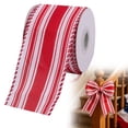 thumbnail image 1 of SMKE Patriotic Ribbon Wired,Wide Red White Striped Ribbon,250Th Anniversary Ribbons,Independence Day Ribbon,4Th Of July Ribbon,Stripes Americana Ribbon,Red White Ribbon,Memorial Day Crafts, 1 of 9