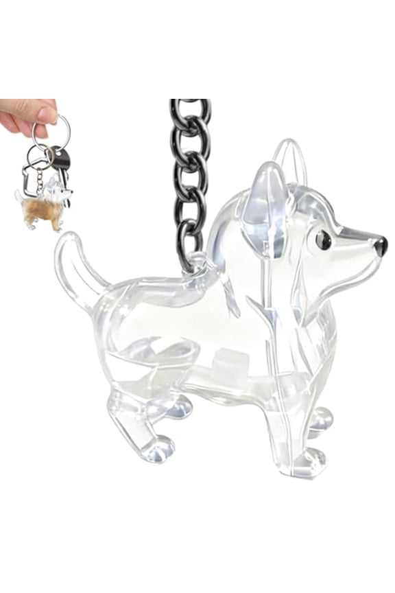 SMKE Pet Hair Memorial Keychain,Dog Hair Keepsake Pendant,Dog Loss Memorial Keychain,Fur Memorial Gift,Dog Memorial Keychain 2"Refillable Keepsake Bottle with Transparent Window for Pet Hair Storage