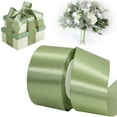thumbnail image 1 of SMKE Single Face Satin Ribbon,Luxurious Single-Faced Satin Ribbon,Wide Fabric for Wedding Bouquet Wreath Making,2" x 25 Yards Satin Ribbon - Green,Polyester Fabric Roll for Gift Wrapping DIY Crafts, 1 of 4