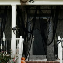 SMKE Spooky Cheese Cloth,Halloween Creepy Cloth,Halloween Decoration Clearance,Creepy Decoration,Windows Doorway Cover Gauze For Halloween Haunted House Party Outdoor Indoor Decor Black 30X72In