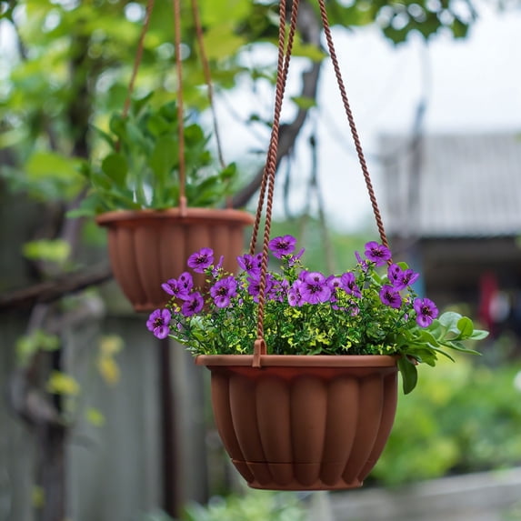SMKE UV resistant,weather resistant,outdoor decoration,garden decoration,artificial flora,Artificial Violet Pansy Flowers Purple 14" for Outdoor Garden Patio Home Decor UV Protected Faux Plants Set