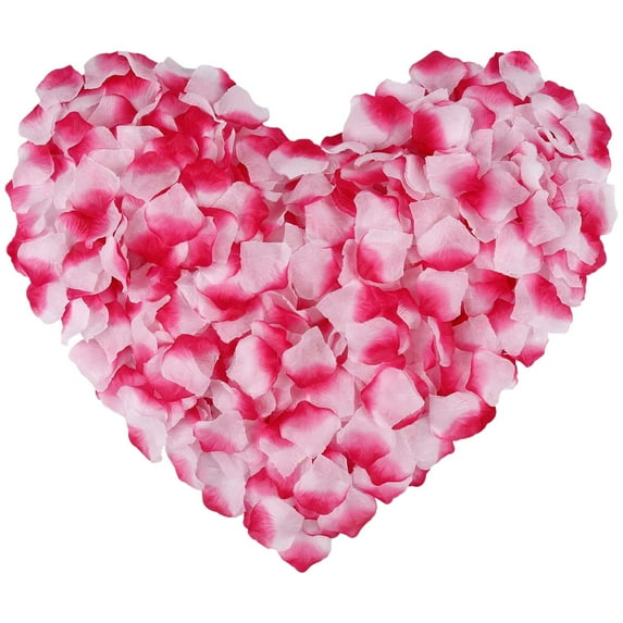 SMKE Valentine Rose Petals,Party Favor Petals,Silk Flower Petals,Aisle Runner Petals,Romantic Event Petals,Artificial Rose Petals - Gradient Pink,for Wedding Proposal Valentine's Day Decor