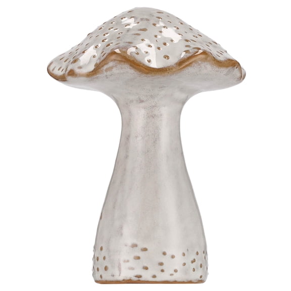 Small Ceramic Mushroom Christmas Decoration, White, 5", by Holiday Time