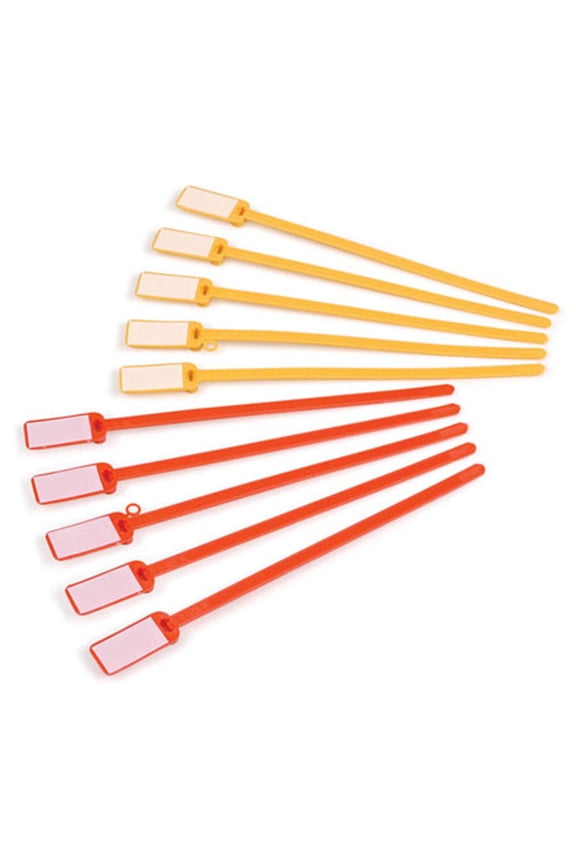 6" Small Red Evidence Tags, 100 Pack
