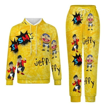 SML Jeffy Adult Hoodies And Sweatpants Set Sweatshirts Jogger Pants 2 Pcs Hooded Hoody Tracksuits Set Suit Winter Daily Unisex Sweatsuit