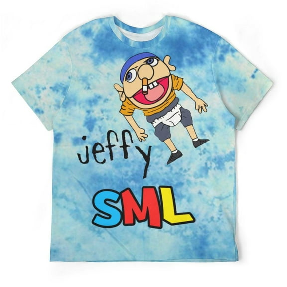 SML Jeffy Logo Unisex Short-sleeve Shirt For Men Women Novelty 3D Print T-Shirt Soft Comfortable Tee Shirts