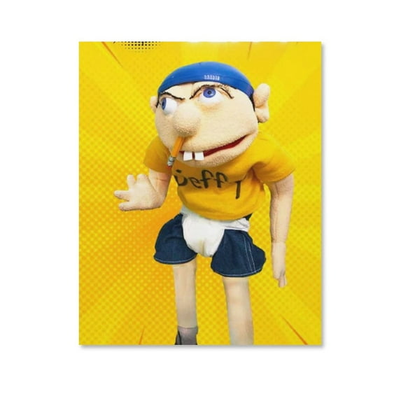 SML Jeffy Puppet Decorative Painting Canvas Wall Poster Art Picture Painting Hanging Picture Gift Living Room Posters Bedroom Painting Decor