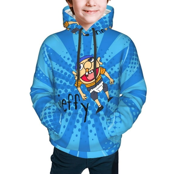 SML Jeffy Puppet Youth Hoodies Sweatshirt Teen Pullover Hooded Clothes With Pocket For Boys Girls Clothing