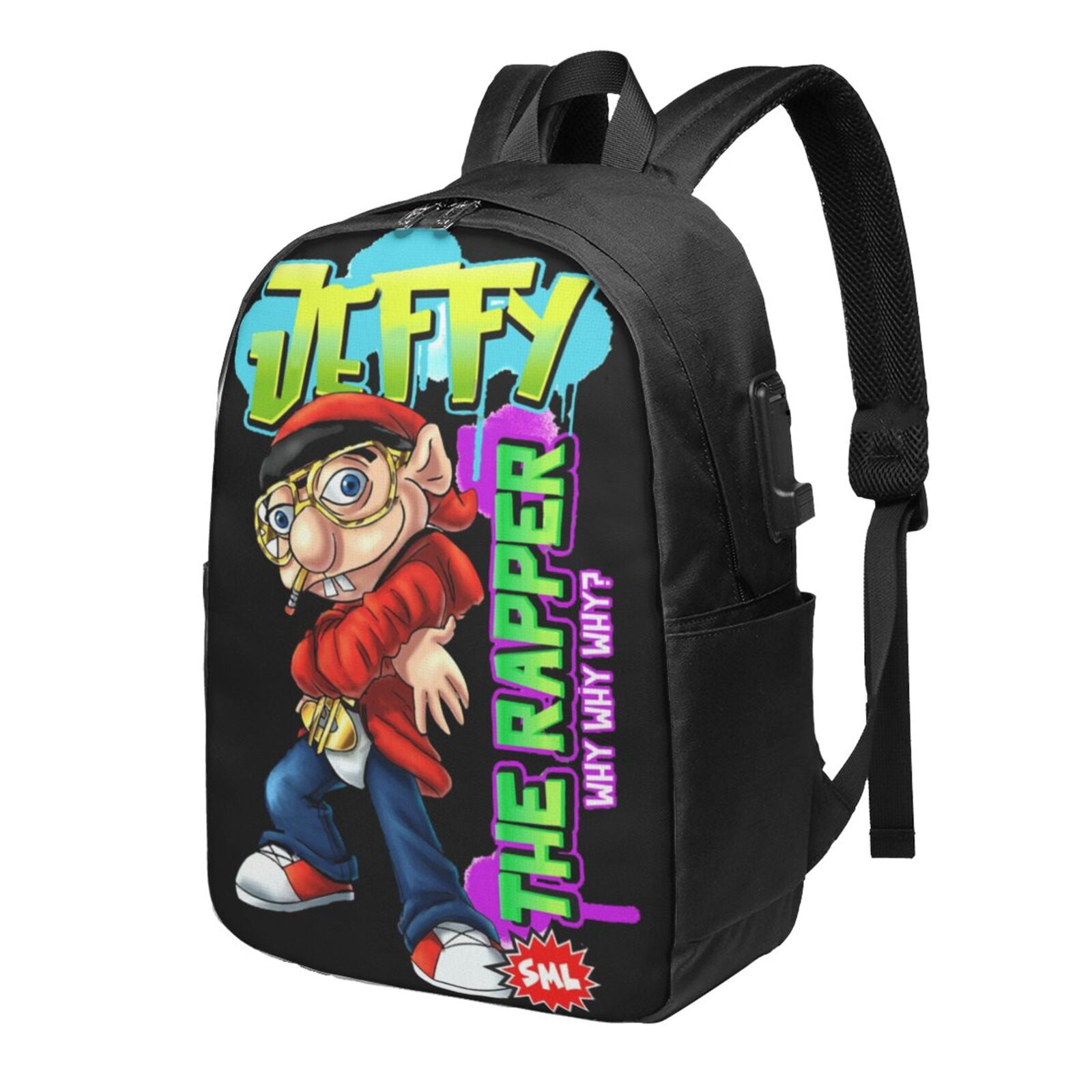 Ported Bag Rapper SML Jeffy The Rapper School Backpack Laptop Bag Unisex Daypack Bookbag ...