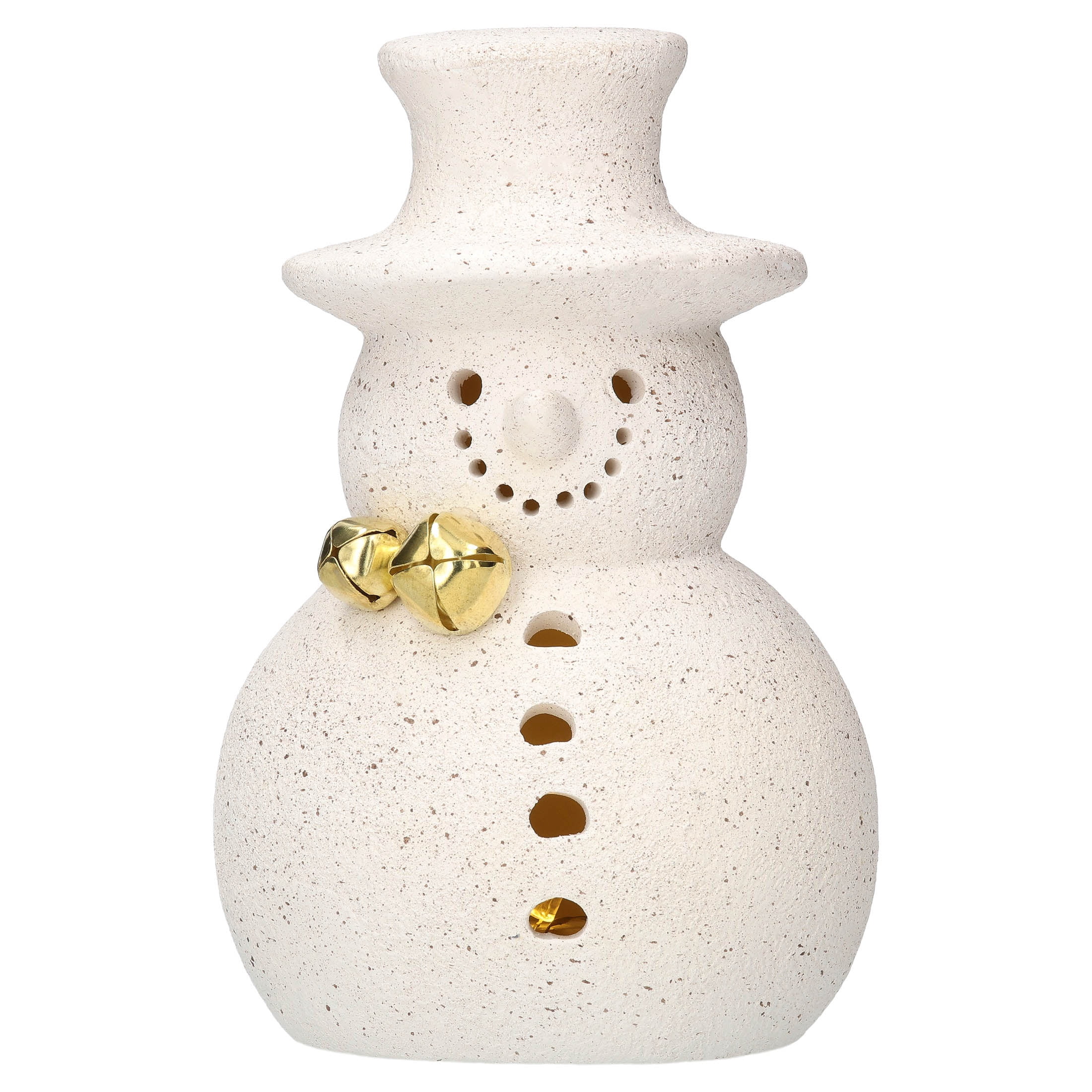 Small Light-Up Snowman Christmas Decoration, White, 6", by Holiday Time