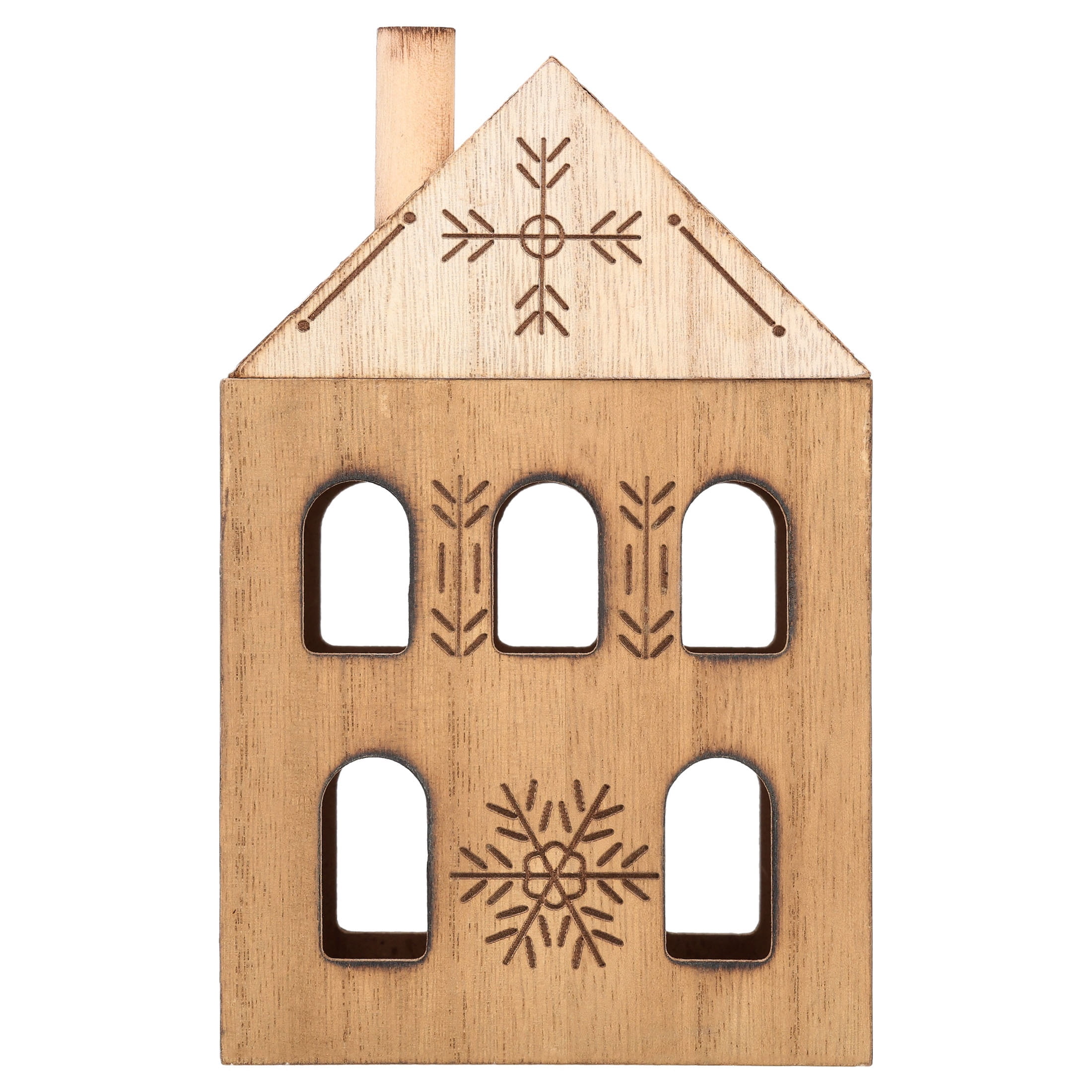 Small Wood House Christmas Decoration, Brown, 6.8", by Holiday Time