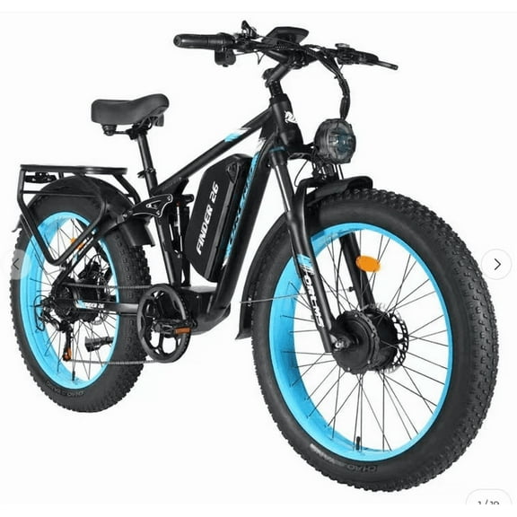 SMLRO ORLMS-V3 Electric Bike – 2000W Dual Motor, 48V 22.4Ah, 26" Fat Tires, Hydraulic Disc Brakes, Full Suspension