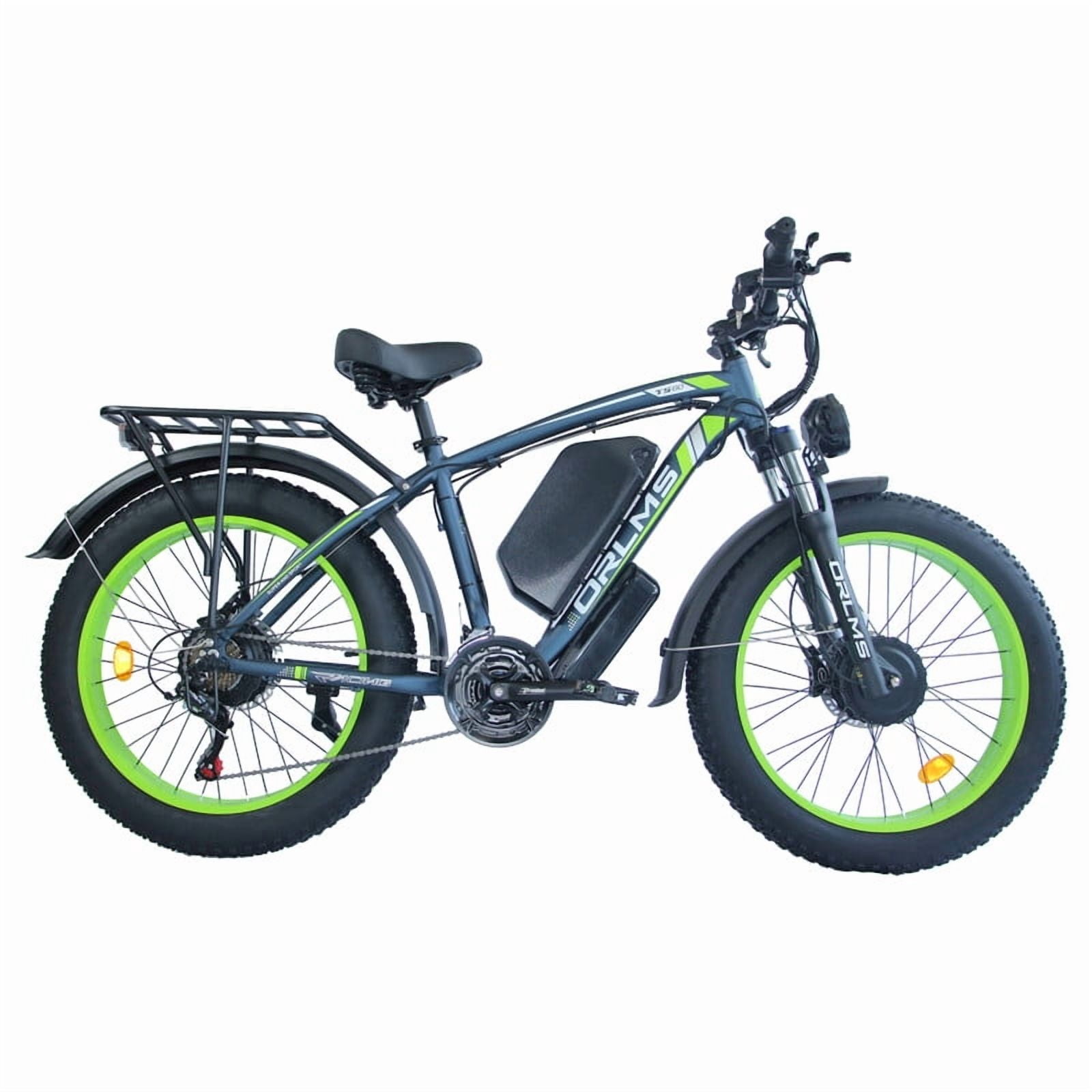 SMLRO TS60 Electric Bike – 2000W Dual Motors, 60V 25Ah, 26" Fat Tires, Hydraulic Disc Brakes, Full Suspension, 45MPH Max Speed