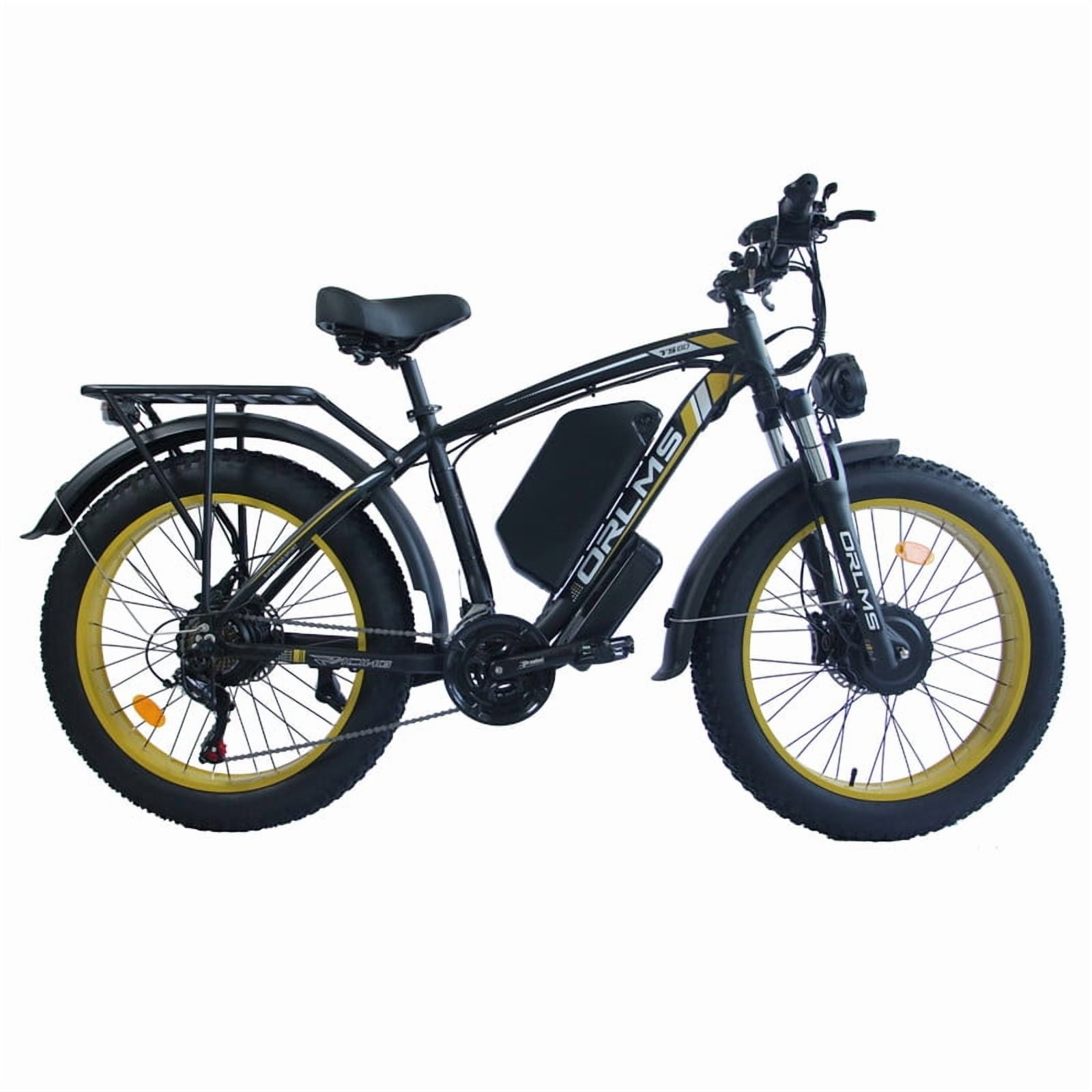 SMLRO TS60 Electric Bike – 2000W Dual Motors, 60V 25Ah, 26" Fat Tires, Hydraulic Disc Brakes, Full Suspension, 45MPH Max Speed