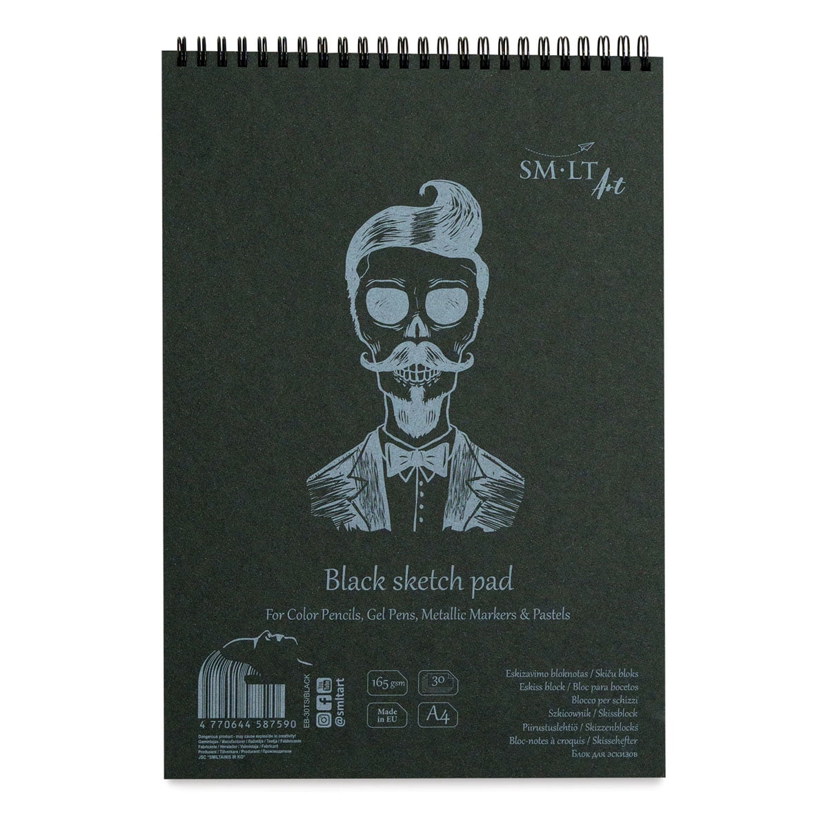 SMLT Art Black Wirebound Sketch Pad 8 1 4 X 11 3 4 30 Sheets smlt-art-black-wirebound-sketch-pad-8-1-4-x-11-3-4-30-sheets