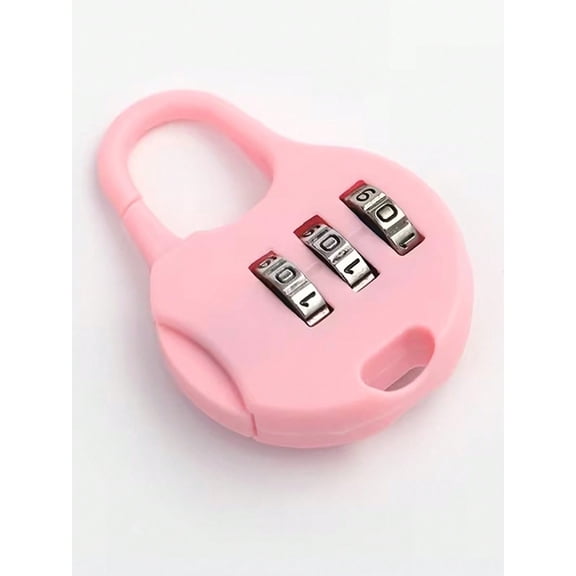 SMLT Luggage Lock,pink 3 Digit Combination Padlock, Anti-Theft Travel Lock for Suitcase Backpack Gym Locker, Sturdy Metal Portable Security Lock