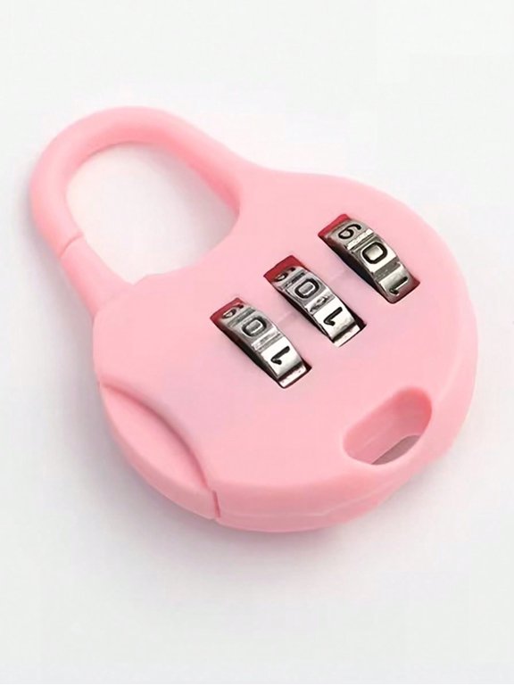 Luggage Lock,pink 3 Digit Combination Padlock, Anti-Theft Travel Lock for Suitcase Backpack Gym Locker, Sturdy Metal Portable Security Lock