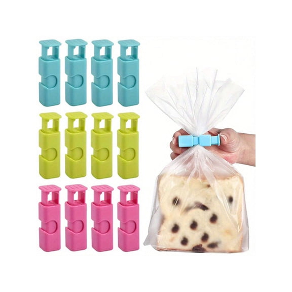 SMLT Reusable Food Sealing Clips, Plastic Bag Clips for Fresh Storage, Kitchen Chip Bread Snack Bag Sealer Clamps