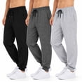 thumbnail image 1 of SMNDY 3 Pack Men's Active Athletic Casual Jogger Running Sweatpants Workout Gym Pants with Pockets, 1 of 7