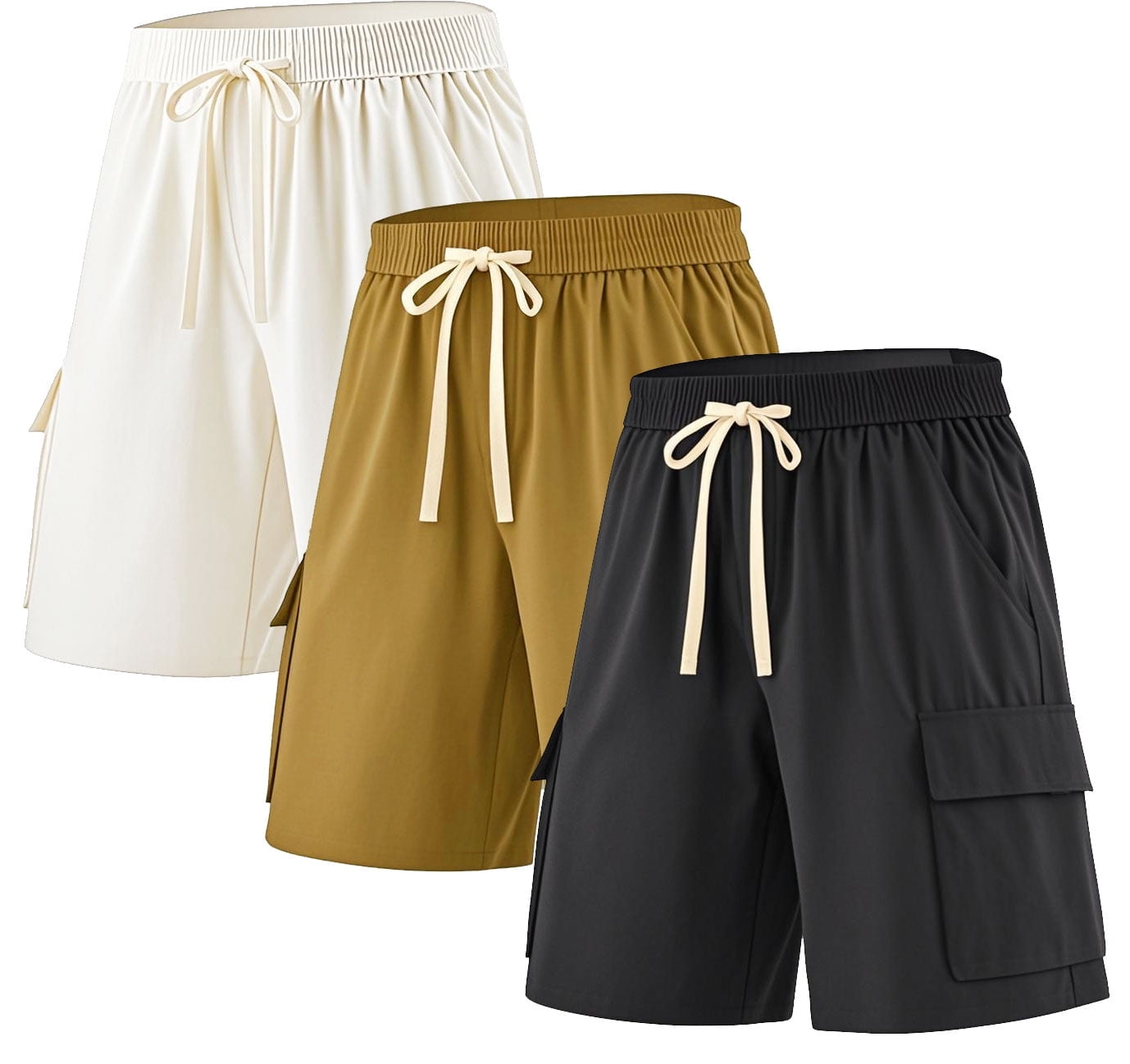 Men's Elastic Waist Multi Utility Pocket Lightweight