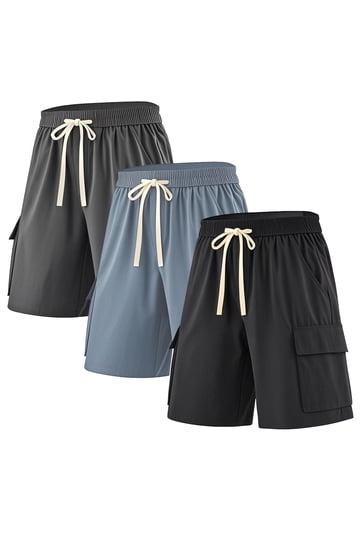 Pantaloni Cargo Uomo In Cotone Elasticizzato Con Vita Regolabile - Multitasche, Casual