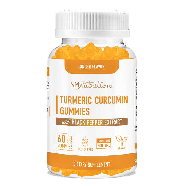 SMNutrition Turmeric Curcumin Gummies Turmeric Gummies with Ginger