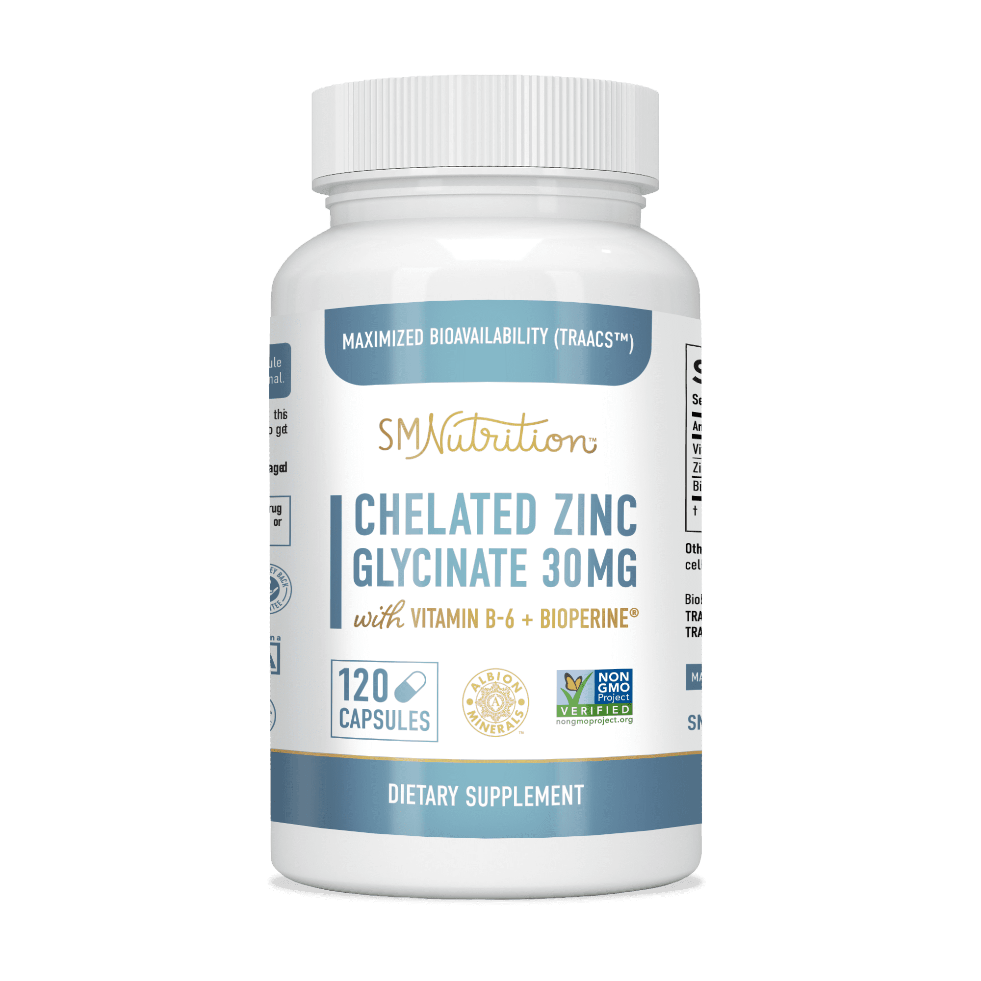 SMNutrition Zinc Supplement 30 mg Chelated Zinc 30mg for Colds