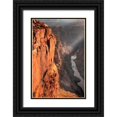 thumbnail image 1 of SMO 11x14 Black Ornate Wood Framed with Double Matting Museum Art Print Titled - A lone ray of light filters through the clouds at sunrise at Toroweap Overlook in the grand canyon, 1 of 4