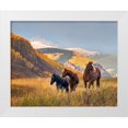 thumbnail image 1 of SMO 24x20 White Modern Wood Framed Museum Art Print Titled - Horses grazing in the Fall in the Rocky Mountains near Crested Butte, 1 of 4