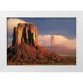 thumbnail image 1 of SMO 32x23 White Modern Wood Framed Museum Art Print Titled - Clouds dance in the buttes in Monument Valley-on the Arizona-Utah border, 1 of 4