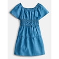 thumbnail image 1 of Wonder Nation Girls' Smocked Waist Denim Dress, Sizes 4-18, 1 of 3
