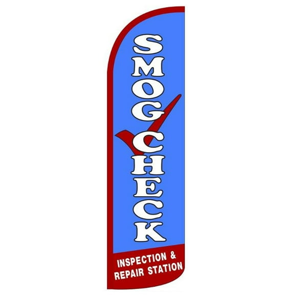 SMOG CHECK INSPECTION AND REPAIR Windless Flag (Hardware Not Included) |Advertisement /Business Flags | Feather Flag |