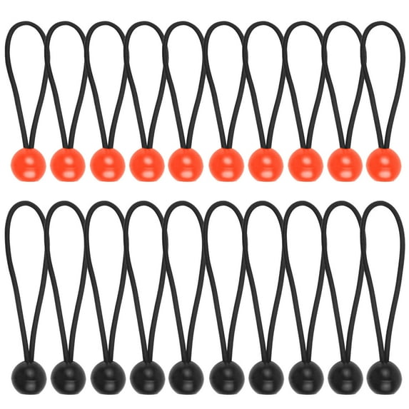 SMOIVE 20pcs Bungee Ball Cords Heavy Duty Tie Down Strap Cord for Tents Ball Ties for Tents Cargo Camping
