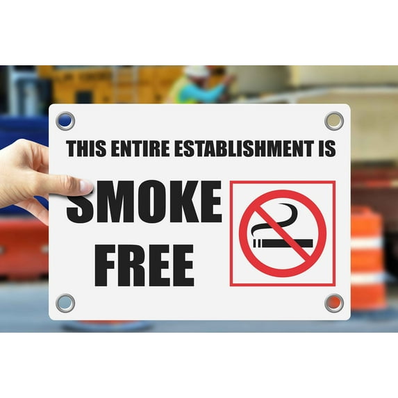 SMOKE FREE | Warning Notice Caution Danger 3mm PVC Sign