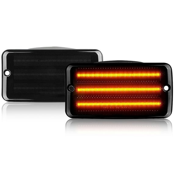 SMOKE LED Bumper Signal + Side Marker Light Fit For 97-06 Jeep Wrangler TJ