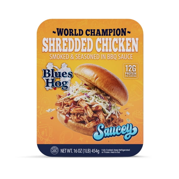 Blues Hog BBQ Shredded Chicken, Fully Cooked, Smoked & Seasoned, 16 oz.