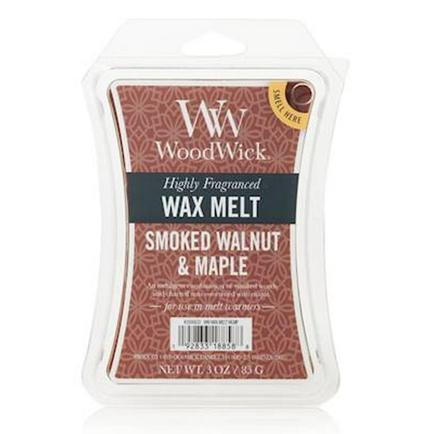SMOKED WALNUT & MAPLE WoodWick 3oz Wax Melt