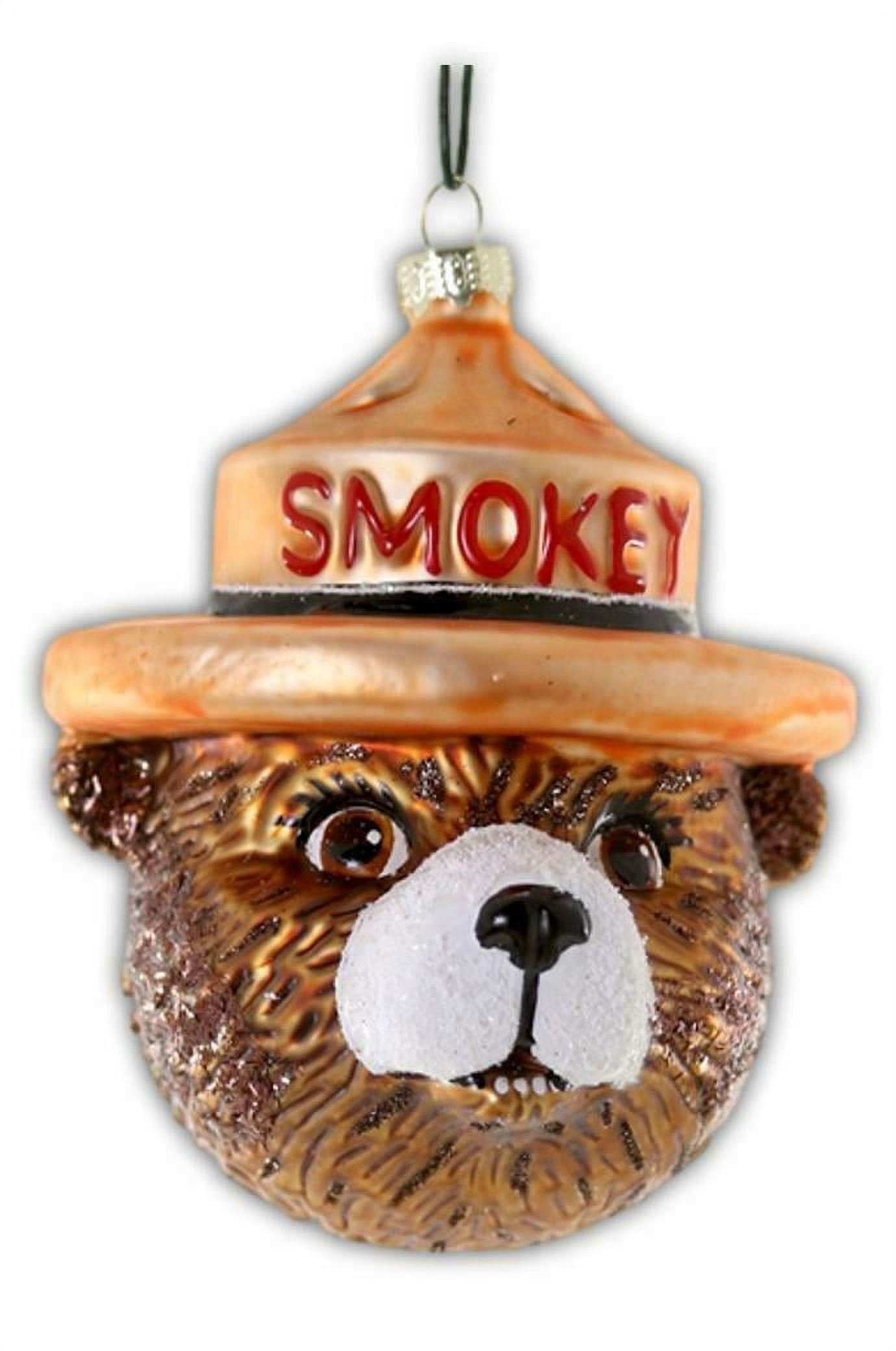 SMOKEY THE BEAR Glass Christmas Ornament by Cody Foster