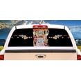 thumbnail image 1 of SMOKING ABE Rear Window Graphic truck view thru vinyl decal back, 1 of 3