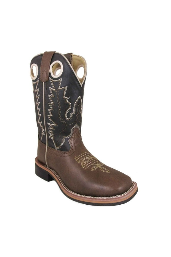 Kid'S Blaze Brown/Black Cowboy Kids Boot
