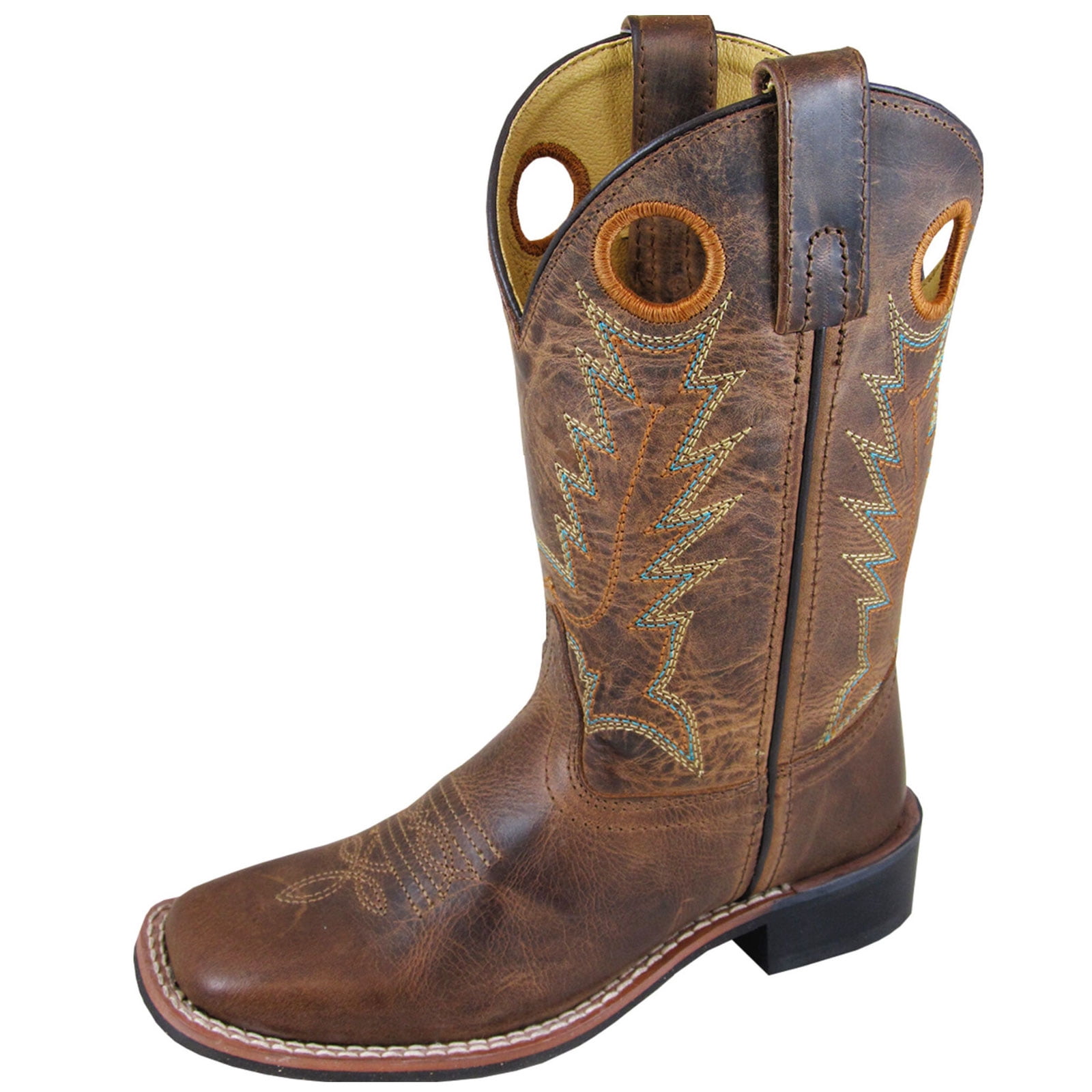 Durango Toddler Boys Lil' Patriotic Flag Square Toe Cowboy Boots - Mid Calf Boots In Blue, Brown, Red